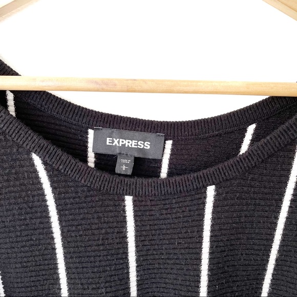 Black and White Express Striped Sweater - Picture 4 of 5